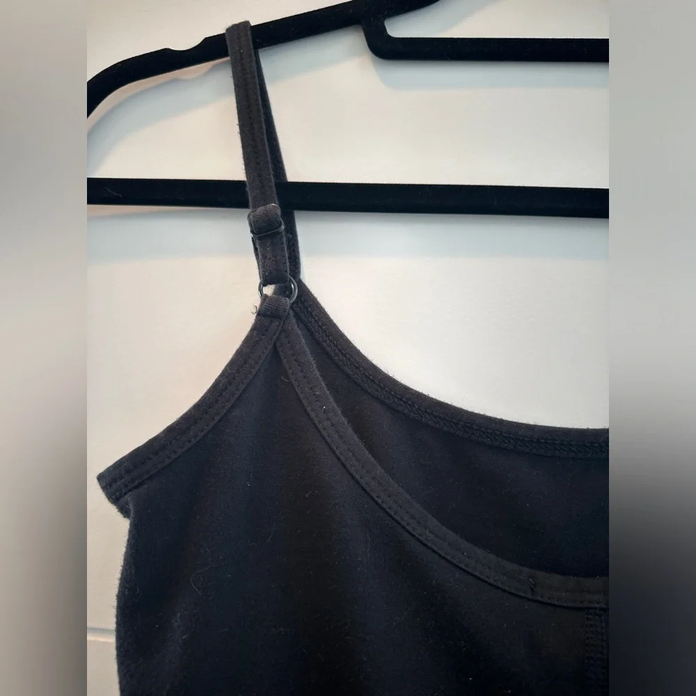 LNA Black Bodysuit Scoop Neck Adjustable Strap Fitted Basic | Size XS - Picture 11 of 13